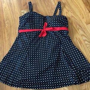 Adoreable Pokadot Swim Dress